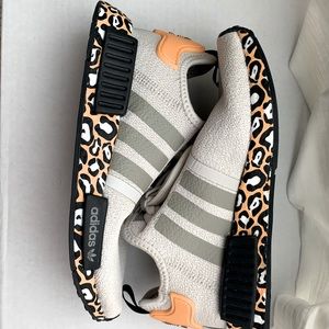 Adidas NMD_R1 sneakers w/ animal print